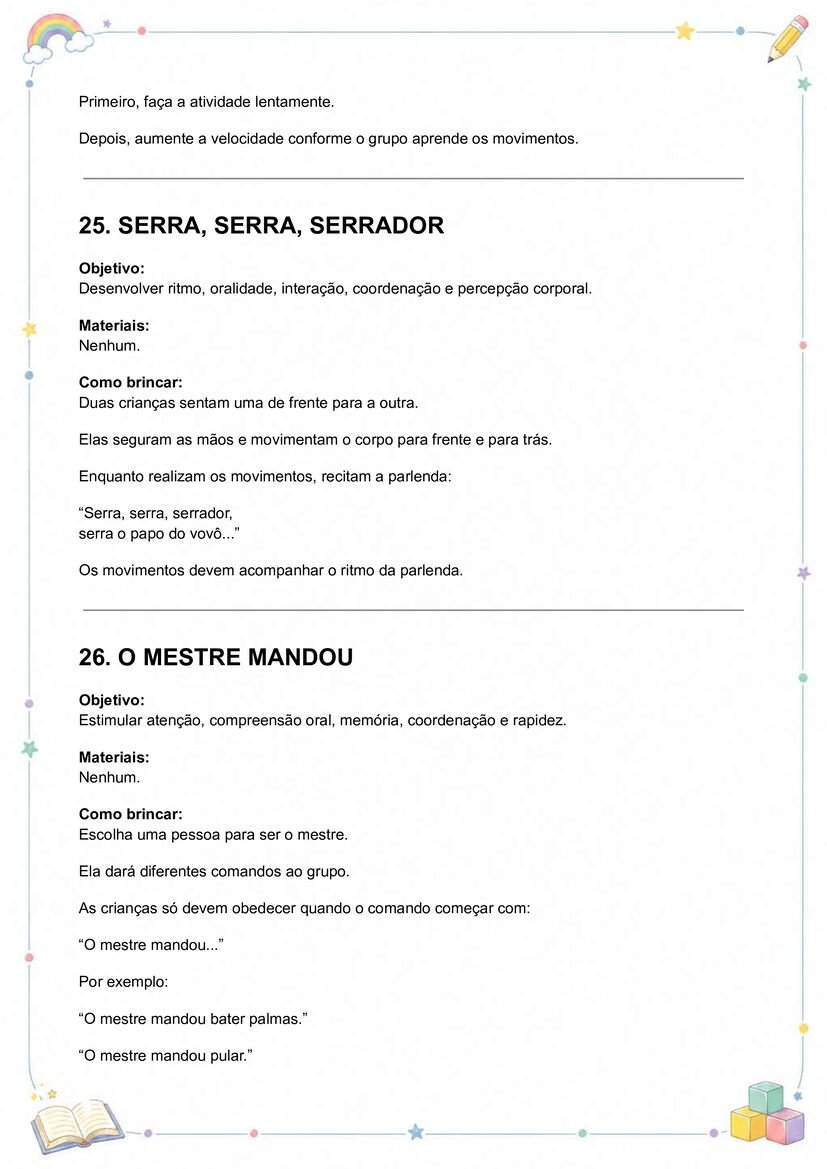Brincadeiras folclórias para imprimir para crianças tarefa escolar página 13